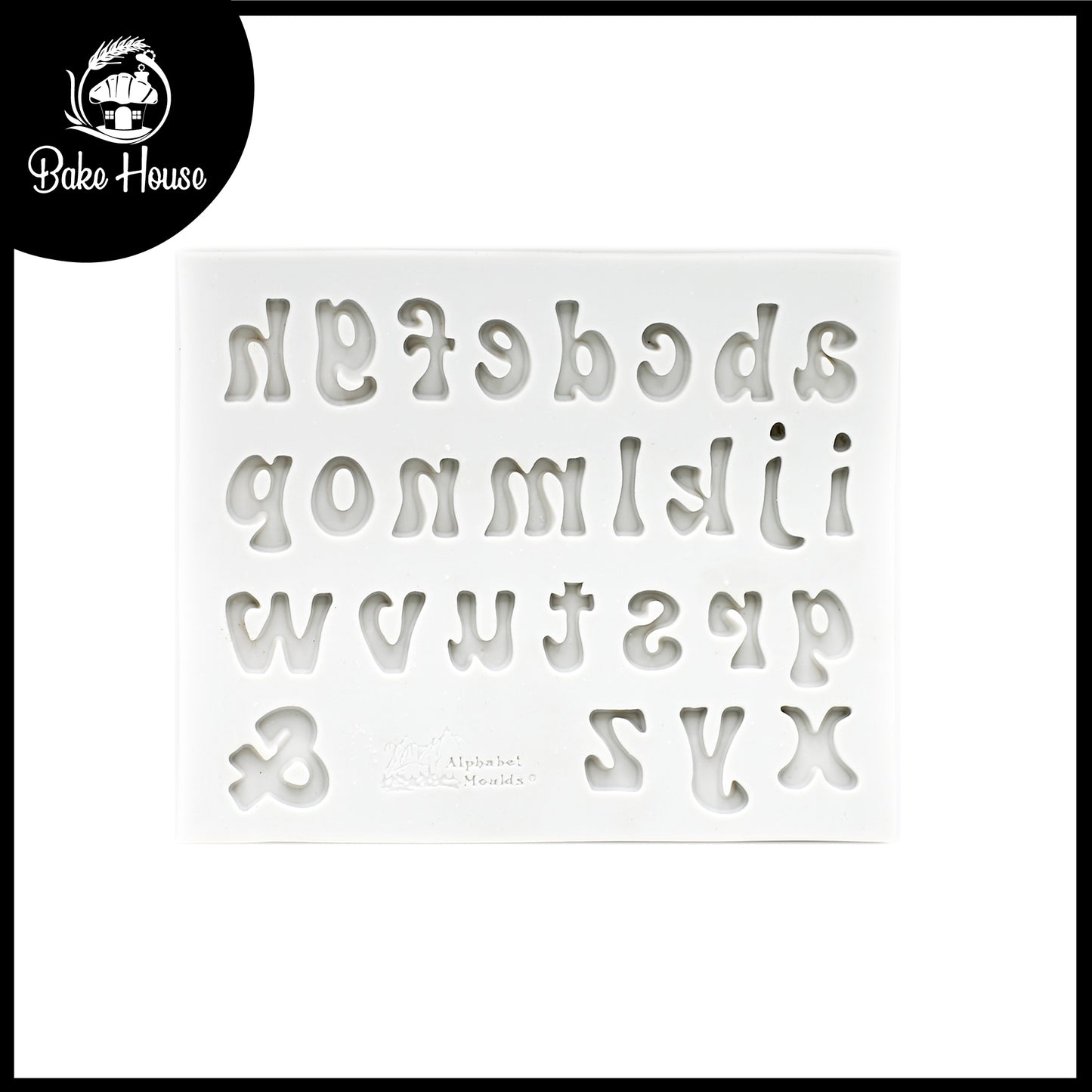 Lowercase Stylish Alphabet Silicone Fondant Mold 27 Cavity