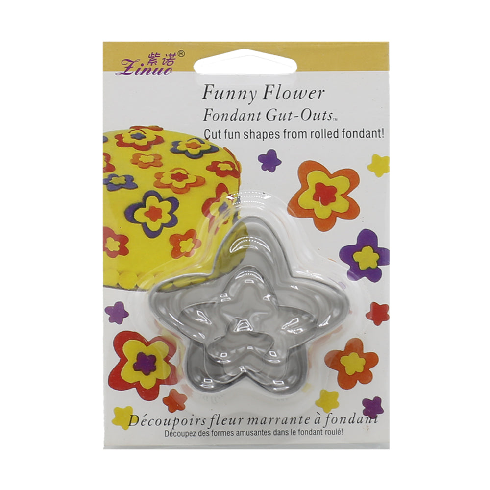 5 Petal Flower Fondant cutter 3Pcs