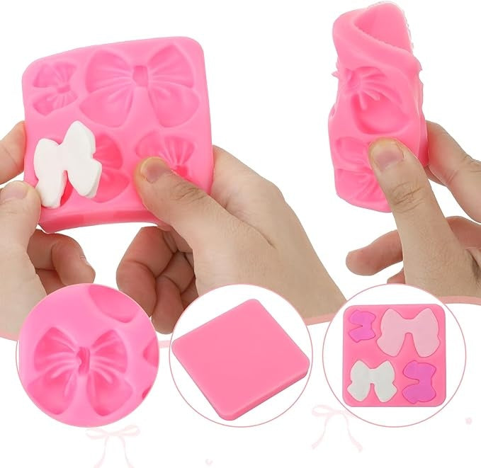 Bow Silicone Fondant Mold 4 Cavity