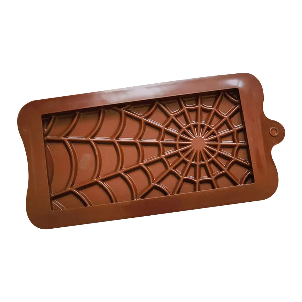 Spider Web Chocolate Bar Silicone Mold