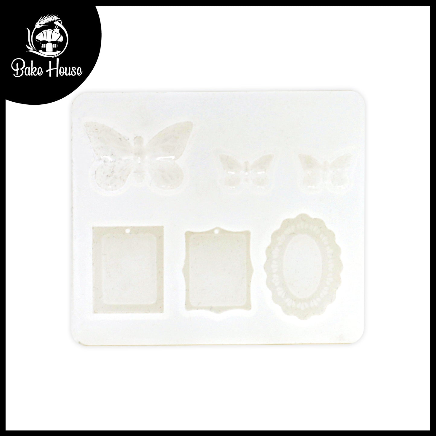 Butterfly And Frame Fondant mold 6 cavity