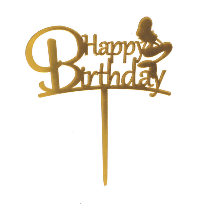 Happy Birthday Cake Topper Mermaid Design