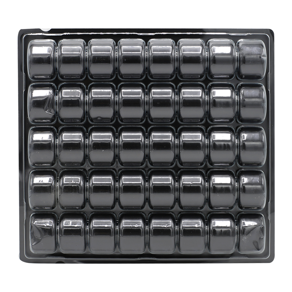 Plastic Macaron Chocolate Container 40 Cavity 2Pcs Set