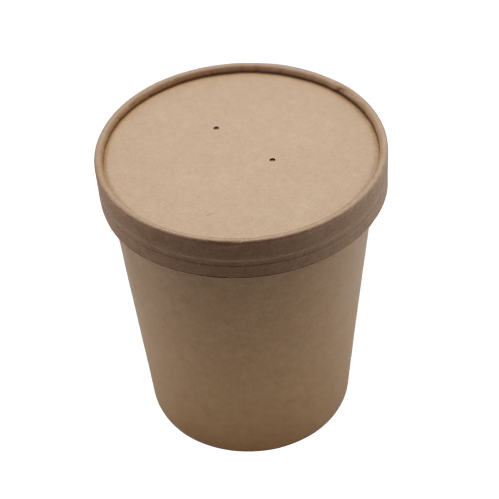 Kraft Paper Bucket With Lid 1000ml