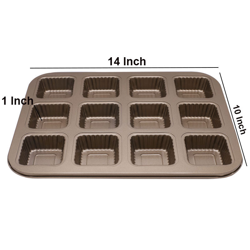 Muffin Cupcake Baking Tray Heavy 12 Cavity