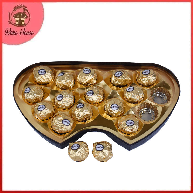 Ferry Rose Wafer Chocolate Balls 16Pcs Double Heart Gift Box
