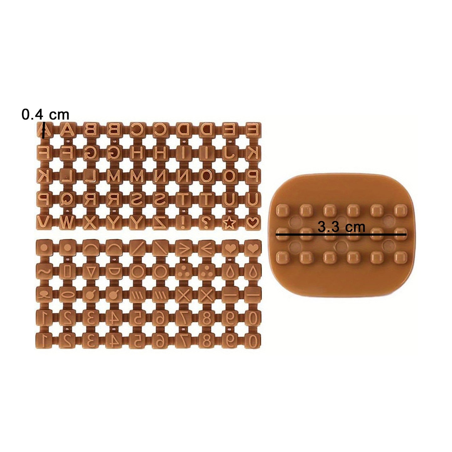 Mini Alphabets, Numbers And Symbols Cookies Fondant Embosser