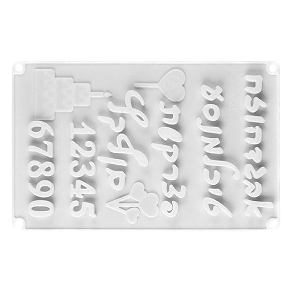 Happy Birthday And Numbers Silicone Mold 40 Cavity
