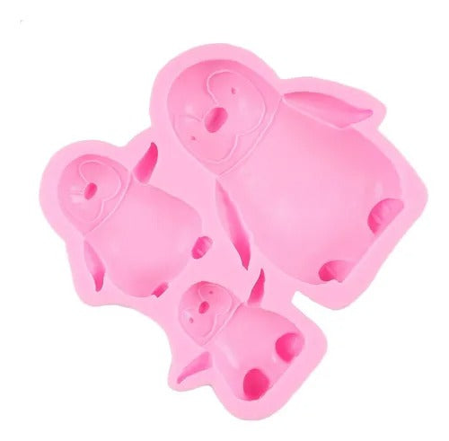 Penguin Silicone Fondant Mold 3 Cavity