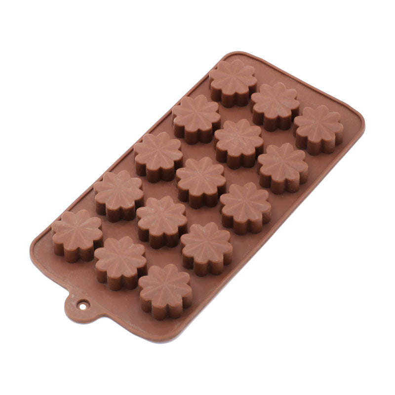 Flower Shape Silicone Fondant Mold 15 Cavity