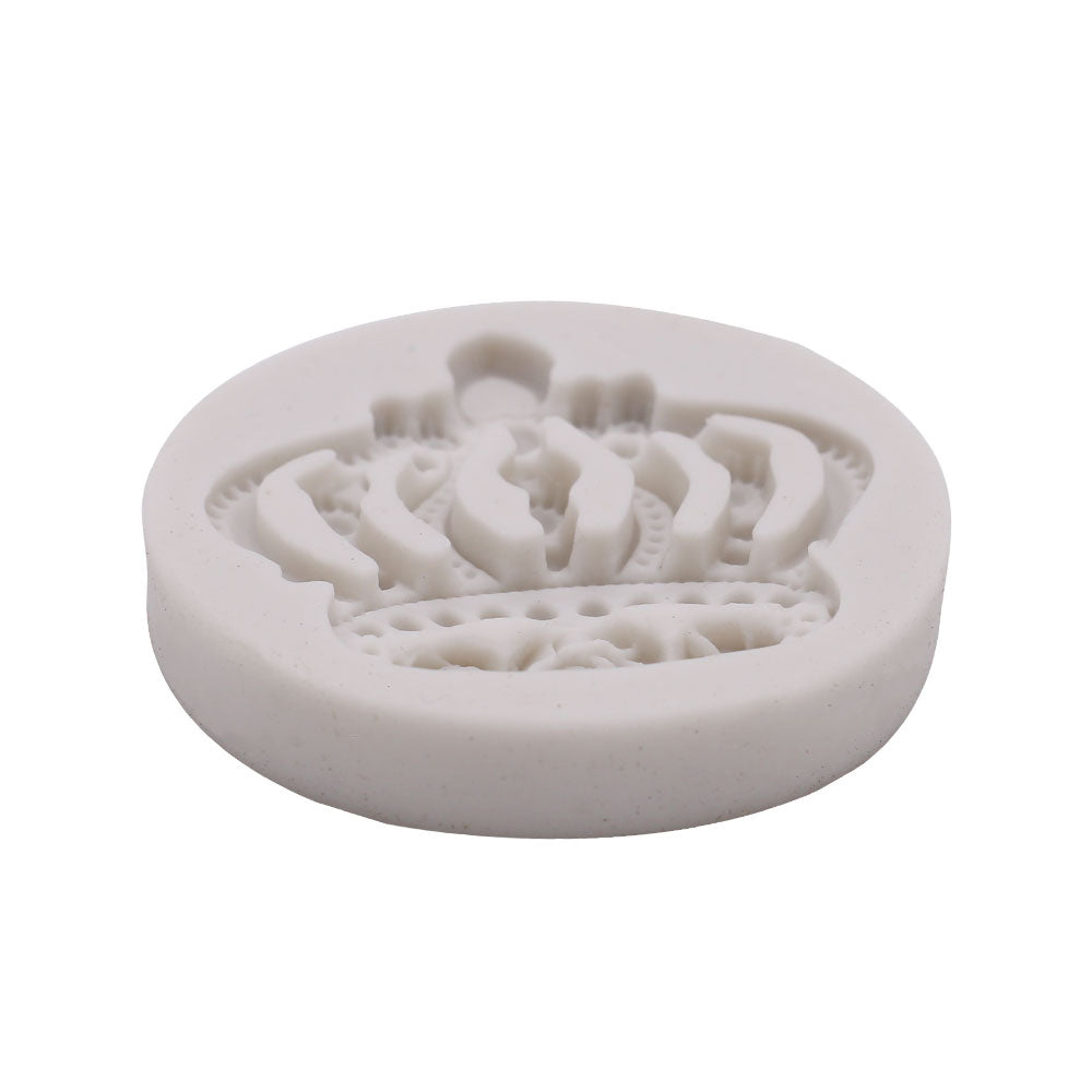 Crown With Flowers Silicone Fondant Mold