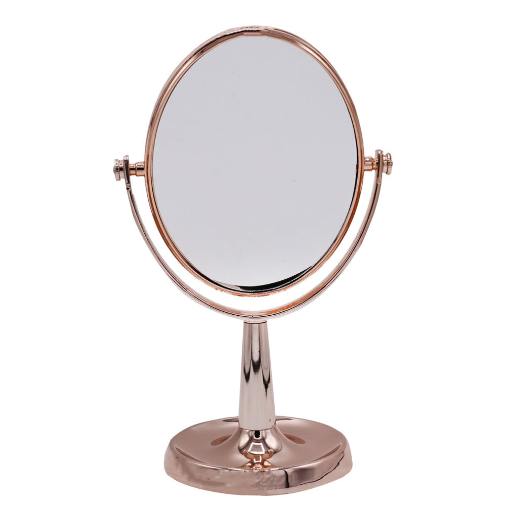 Oval Double Sided Cosmetic Mirror With Stand Large