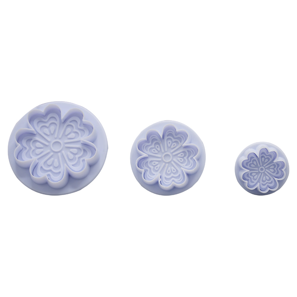 Heart Flower Shape Plunger 3Pcs Set