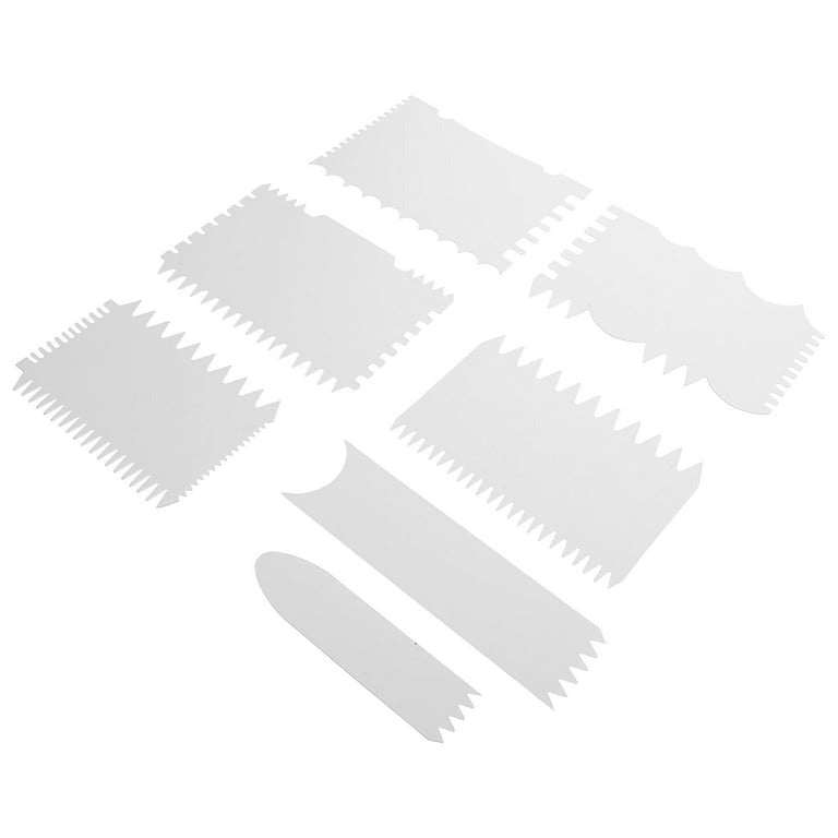 7Pcs Cake & Dough Plastic Scrapers