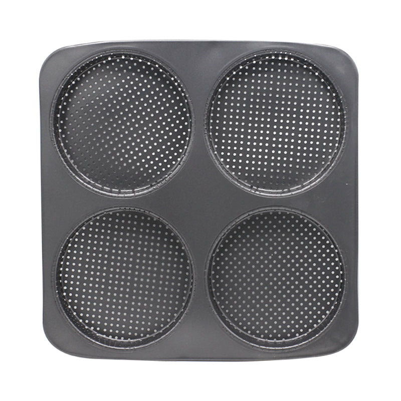 4 Cavity Perforated Burger Bun Tray