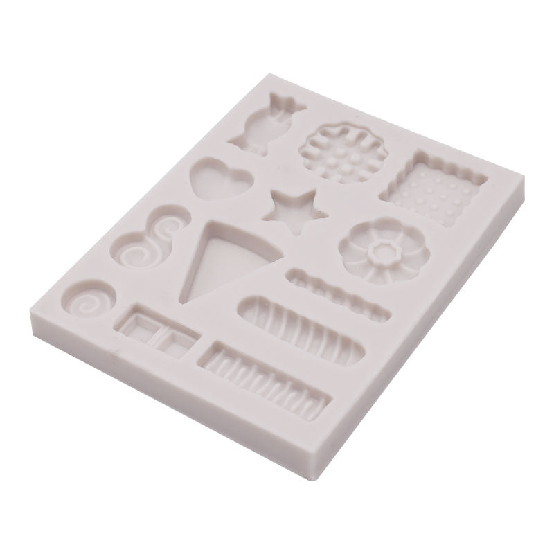 Mix Candy & Biscuit Silicone Fondant Mold 13 Cavity
