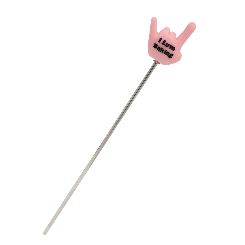 Hand Design Cake Tester Stainless Steel With Plastic Handle