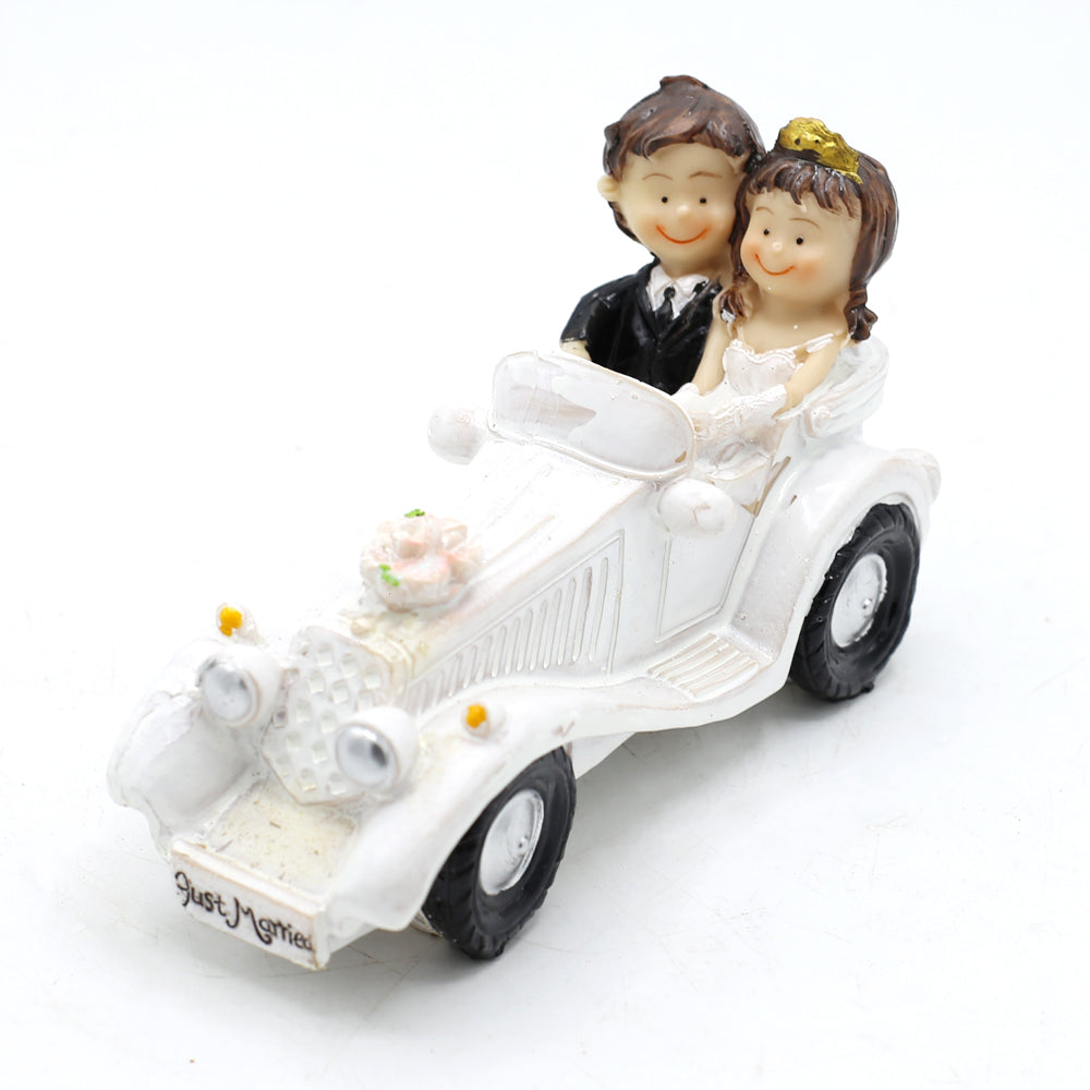 Bride And Groom In Car Cake Topper