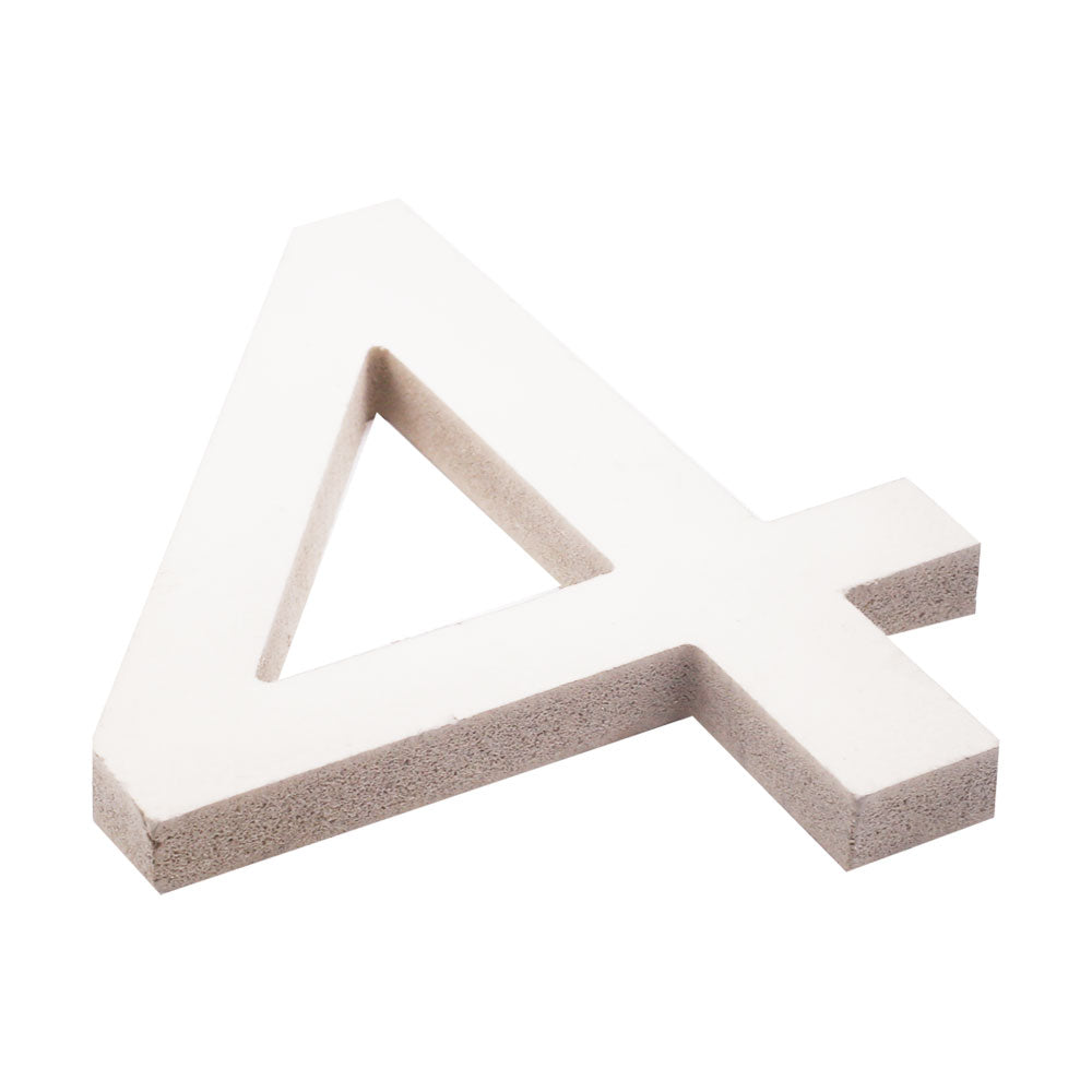 Freestanding Wooden Uppercase Number 4