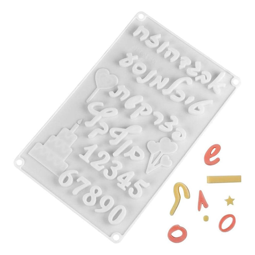 Happy Birthday And Numbers Silicone Mold 40 Cavity