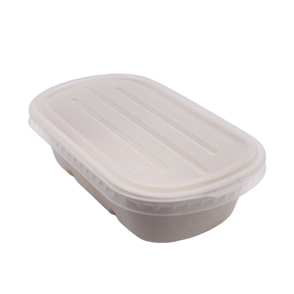 Sugarcane Bagasse Oval Lunch Box 1000ml
