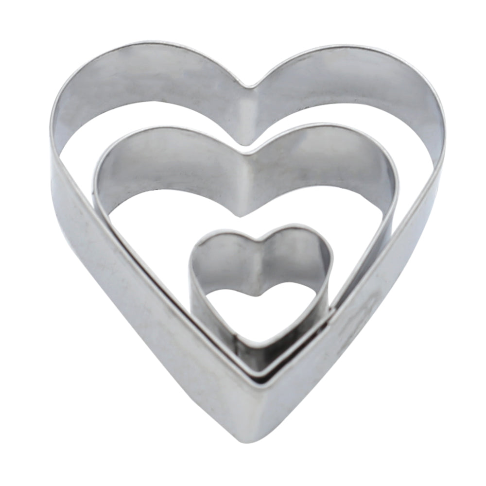 Heart Cookie Cutter Stainless Steel 3Pcs Set