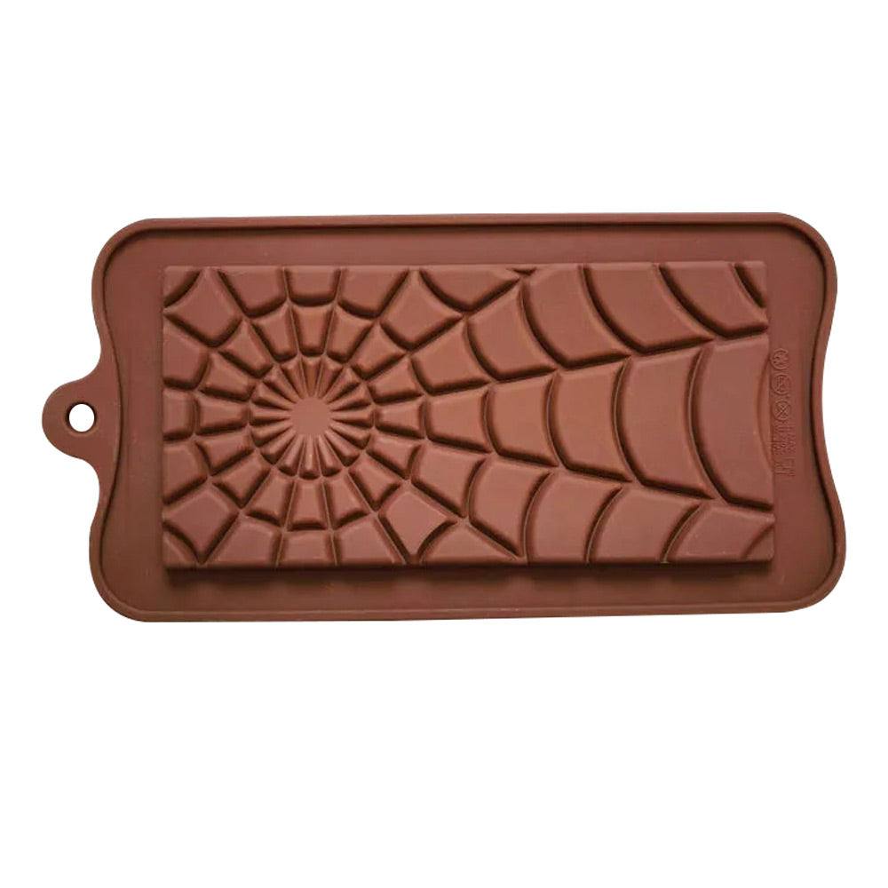 Spider Web Chocolate Bar Silicone Mold