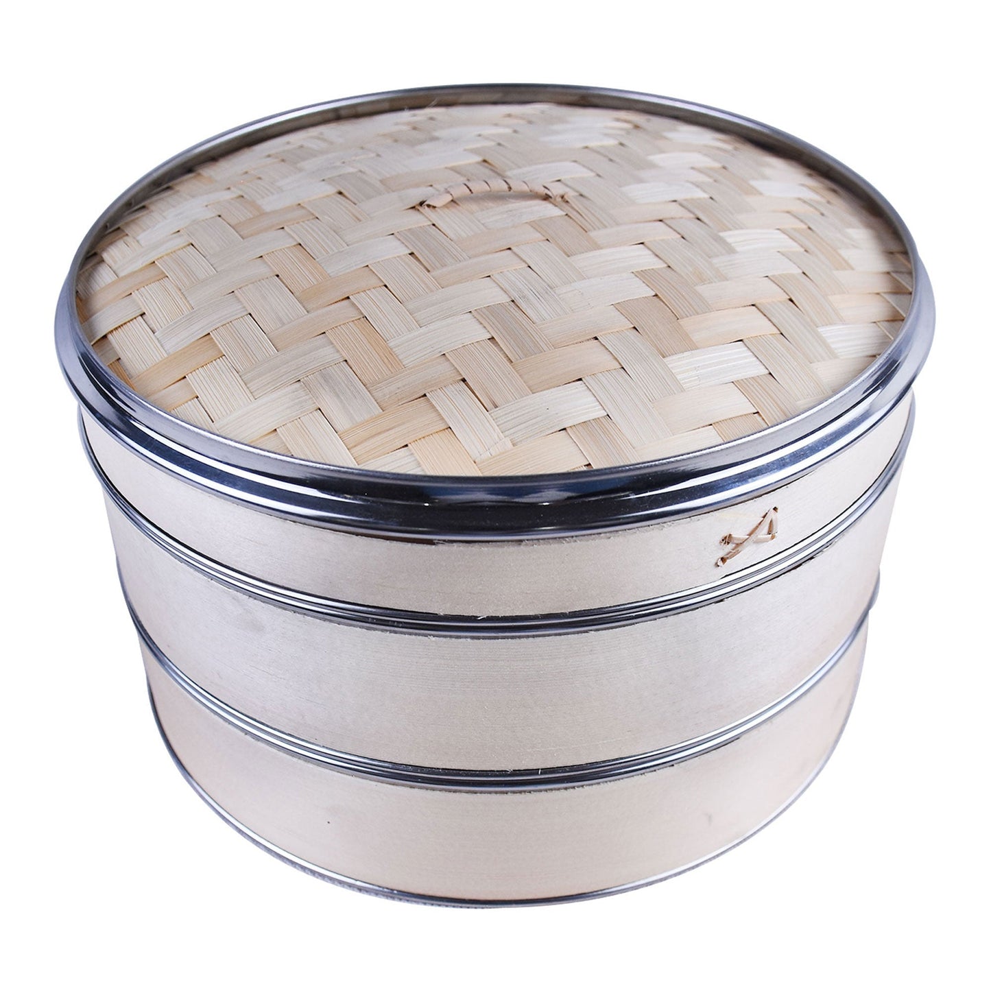 Chinese Bamboo Steamer Handmade 2 Tier Large