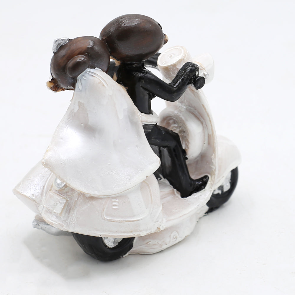 Marry Me Yeah Bride And Groom On Scooter Cake Topper