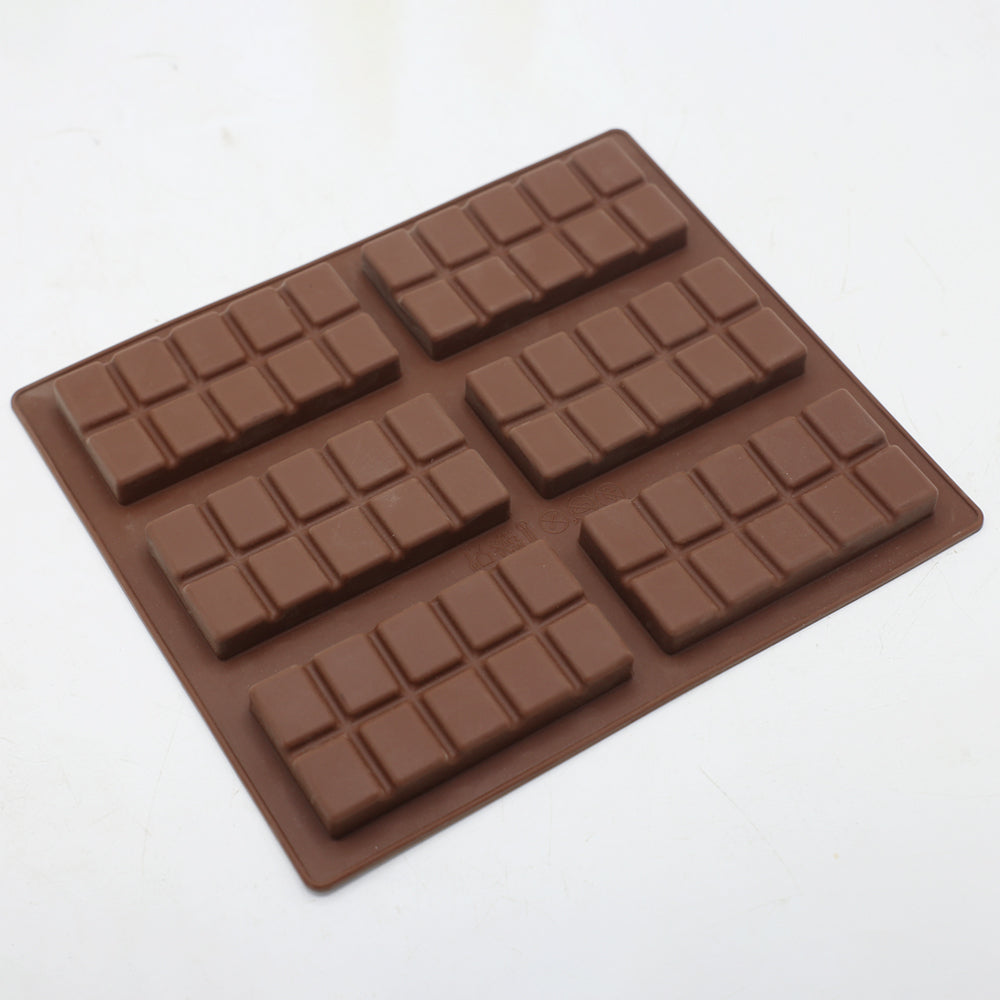 Silicone Chocolate Block Kitkat Bar Mold 6 Cavity
