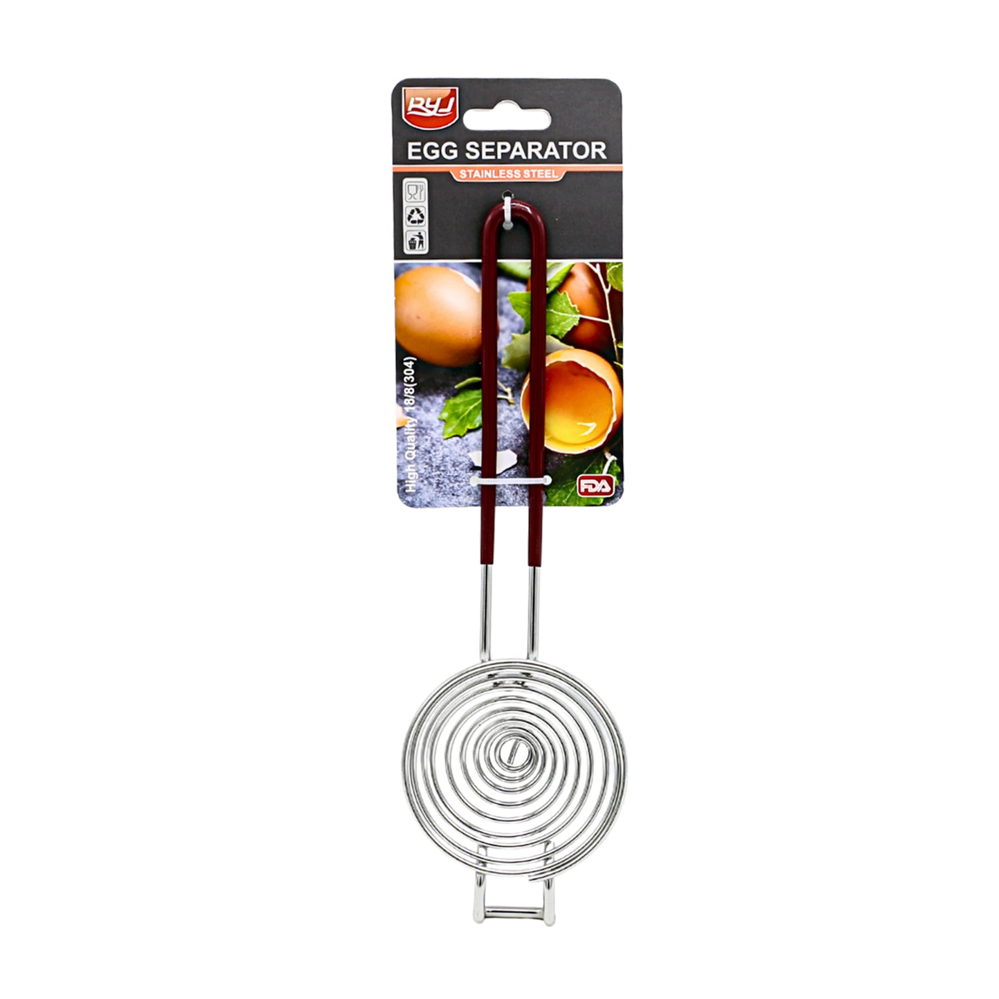 Stainless Steel Egg Separator With Hook 24cm