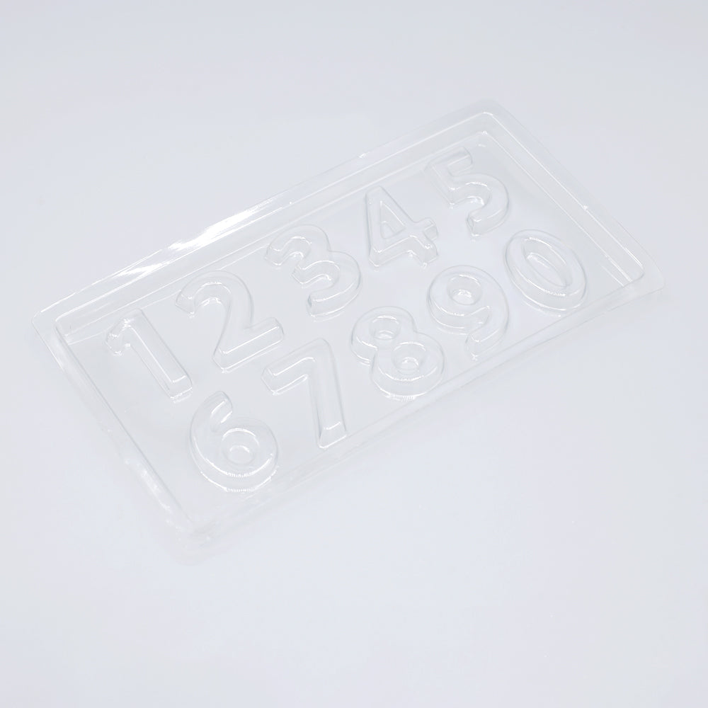 Numbers Acrylic And Chocolate Mold 10 Cavity