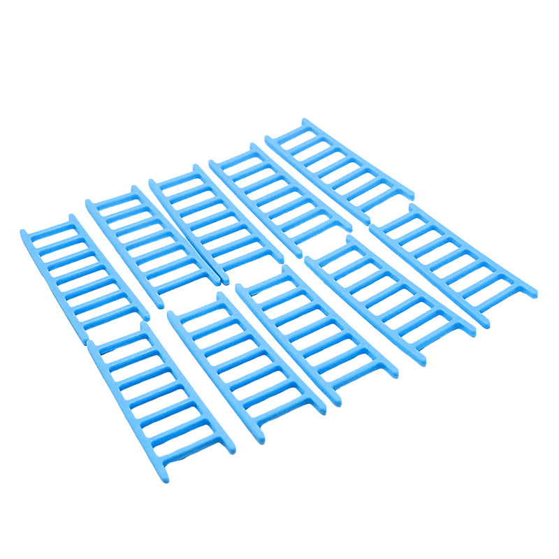 Mini Blue Ladder Cake Plastic 10pcs Set
