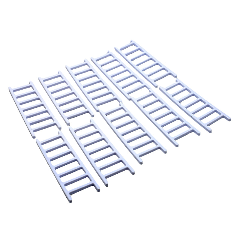 Mini White Ladder Cake Plastic 10pcs Set