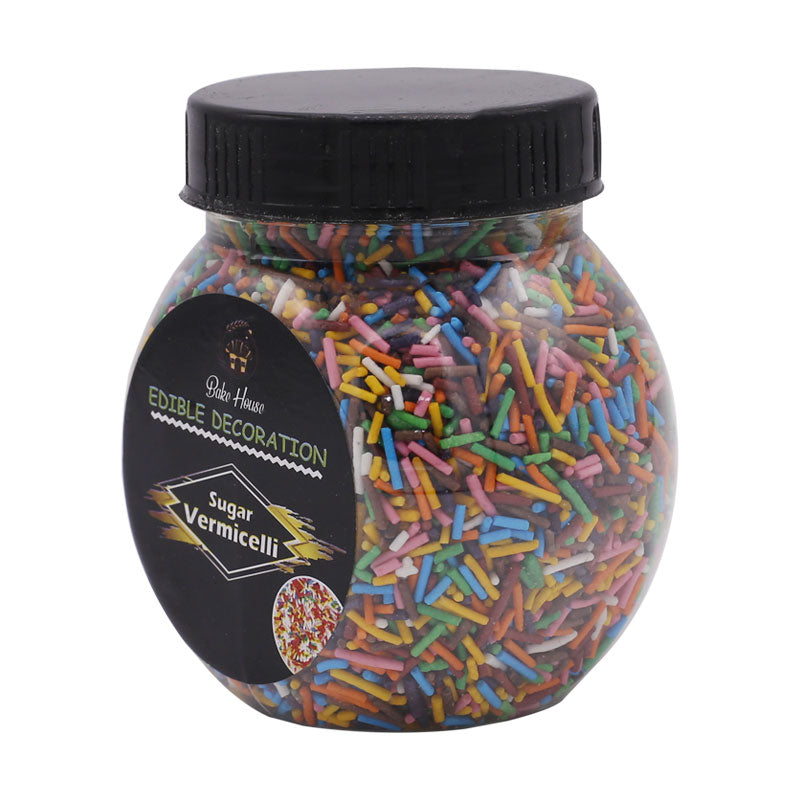 Edible Cake Decorating Vermicelli 200g Pack (Multi Color)