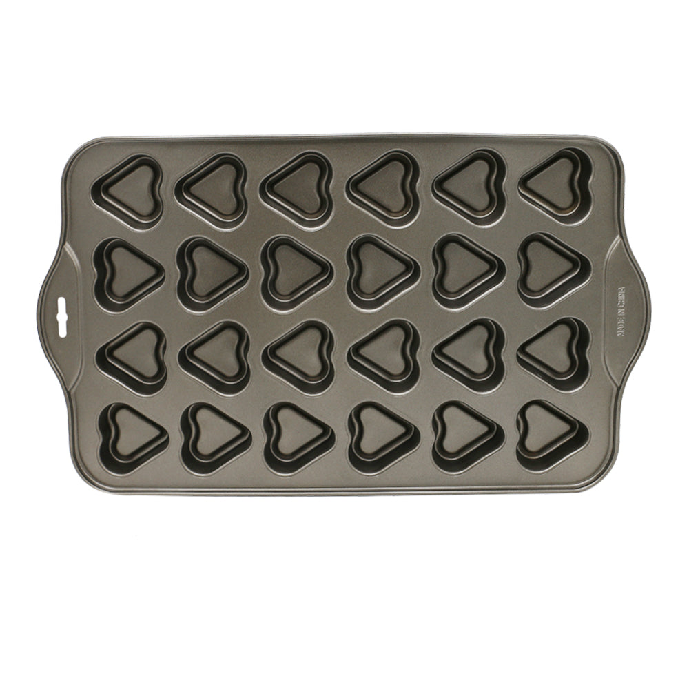 Heart Shape Mini Cheese Cake Pan 24 Cavity Non Stick