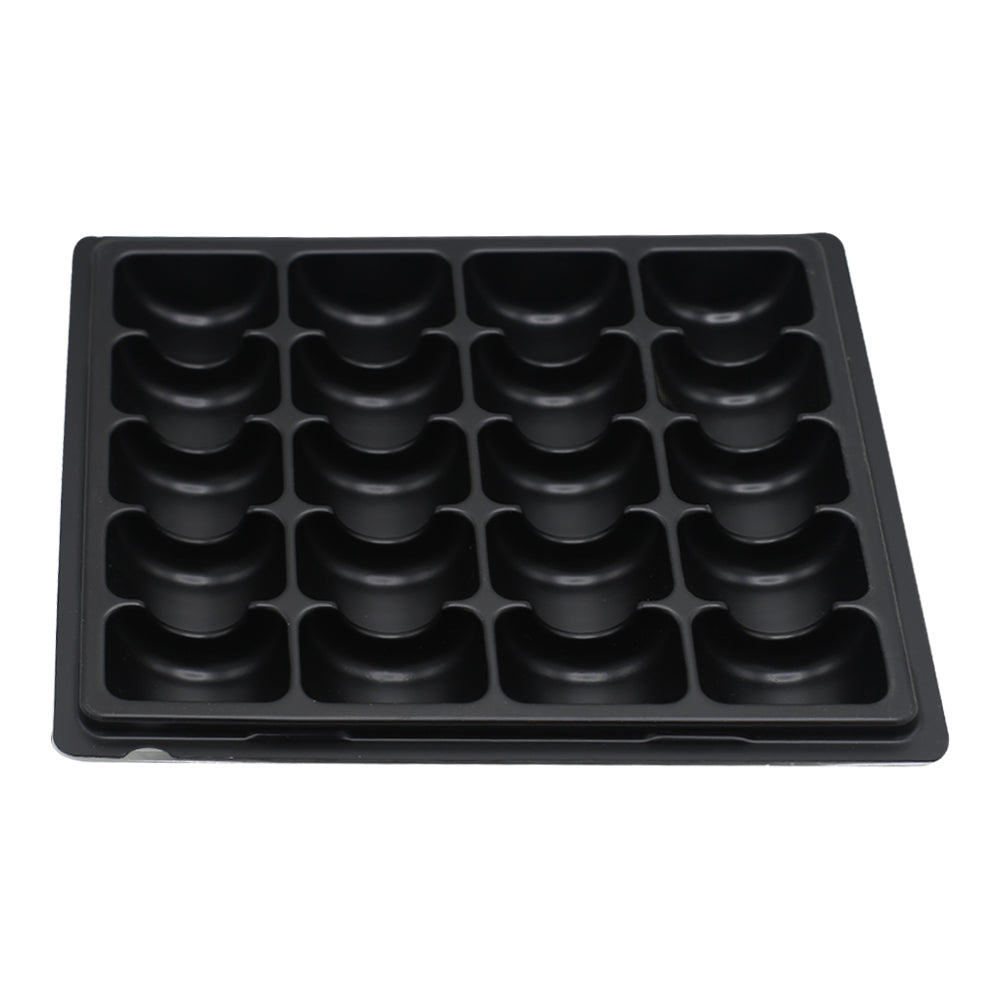 Plastic Macaron Chocolate Container 20 Cavity 2Pcs Set