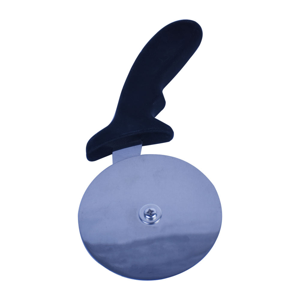 10.5cm Stainless Steel Pizza Cutter With Black Handle