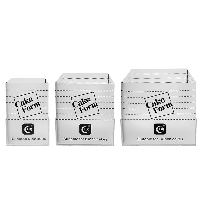Acrylic Square Cakeform 3Pcs Set
