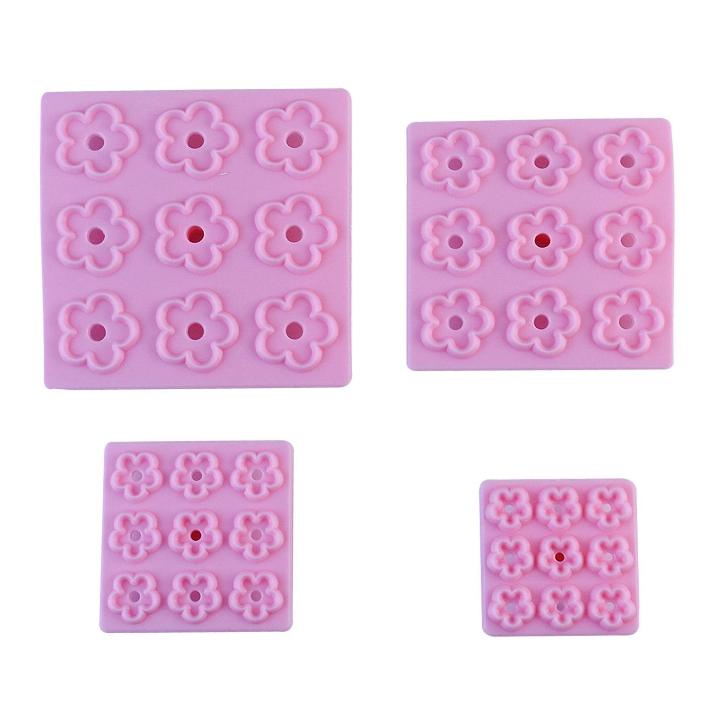 Daisy Blossom Flower Fondant & Cookie Cutter 4Pcs Pack