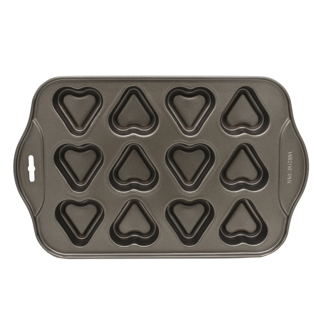Heart Shape Mini Cheese Cake Pan 12 Cavity Non Stick