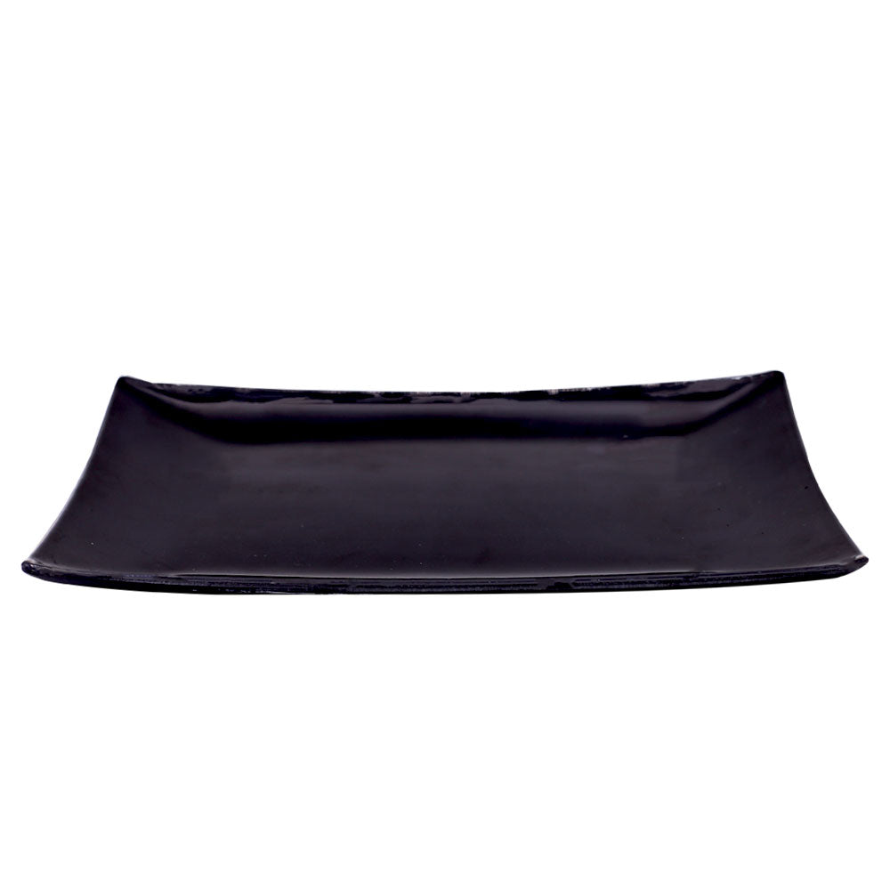 Rectangle Melamine Dinner Plate Black