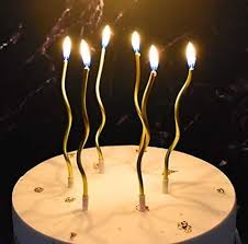 Golden Spiral Birthday Candle 6Pcs Set