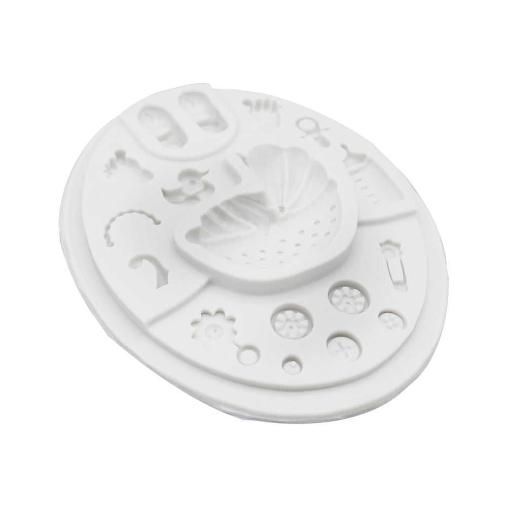Baby Shower Silicone Fondant Mold 17 Cavity
