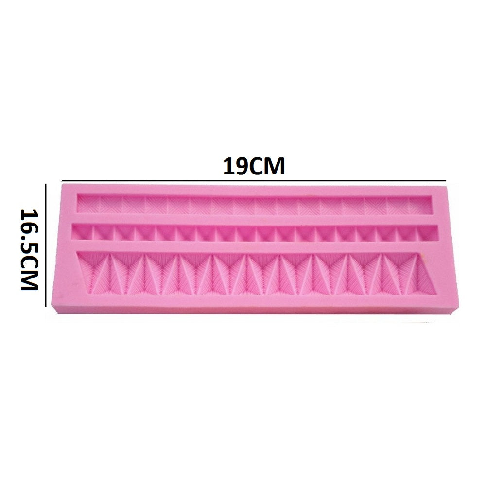 3 Cavity New Style Cake Border Silicone Fondant Mold