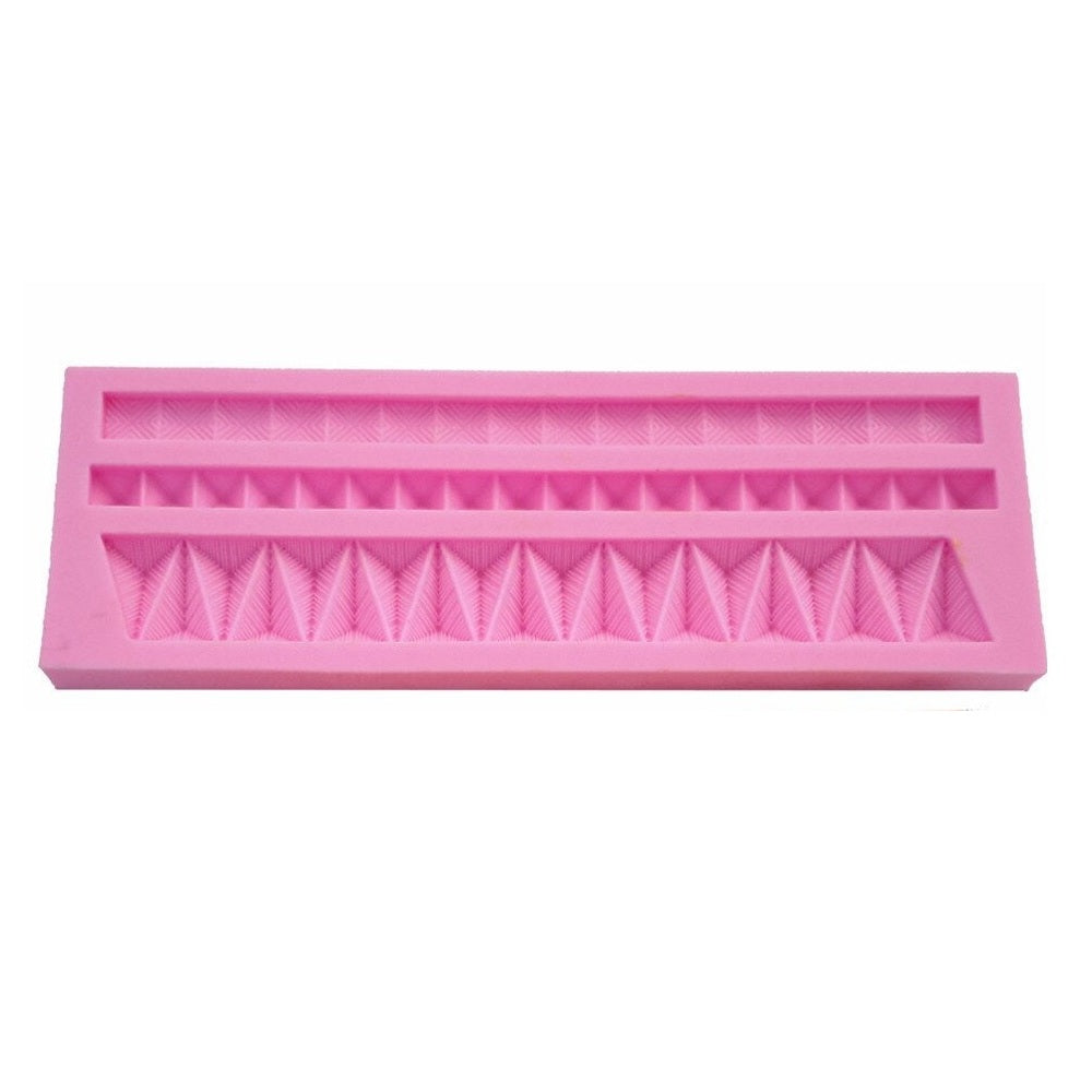 3 Cavity New Style Cake Border Silicone Fondant Mold