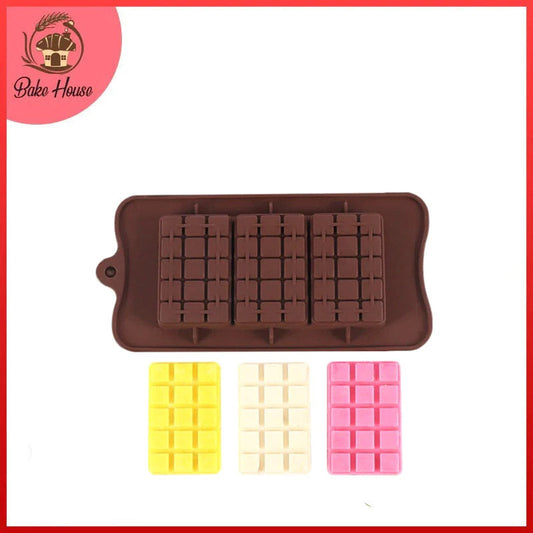 3 Cell Silicone Chocolate Bar Mold 3 Cavity