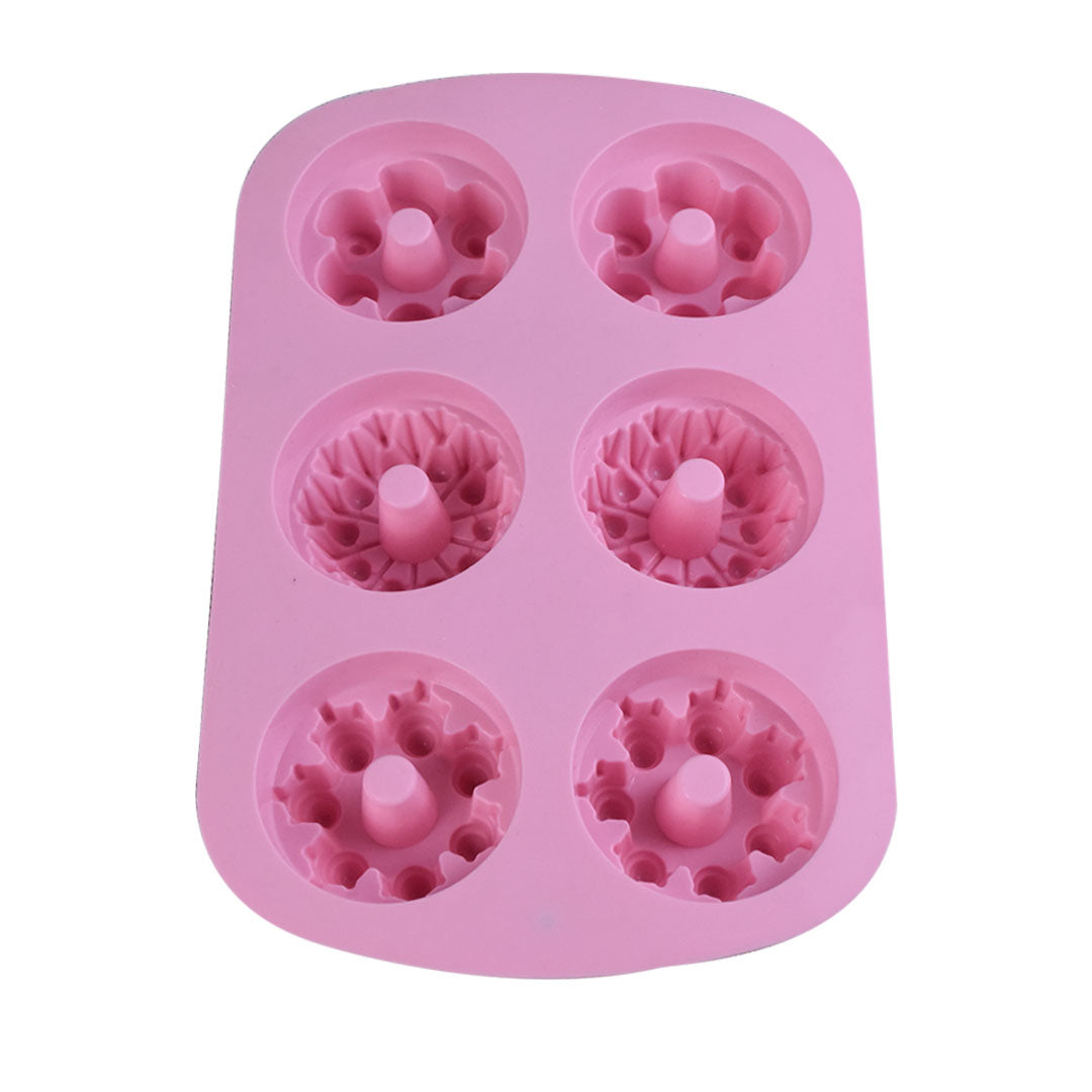 3 Different Designs Fancy Mini Bundt Silicone Mold 6 Cavity