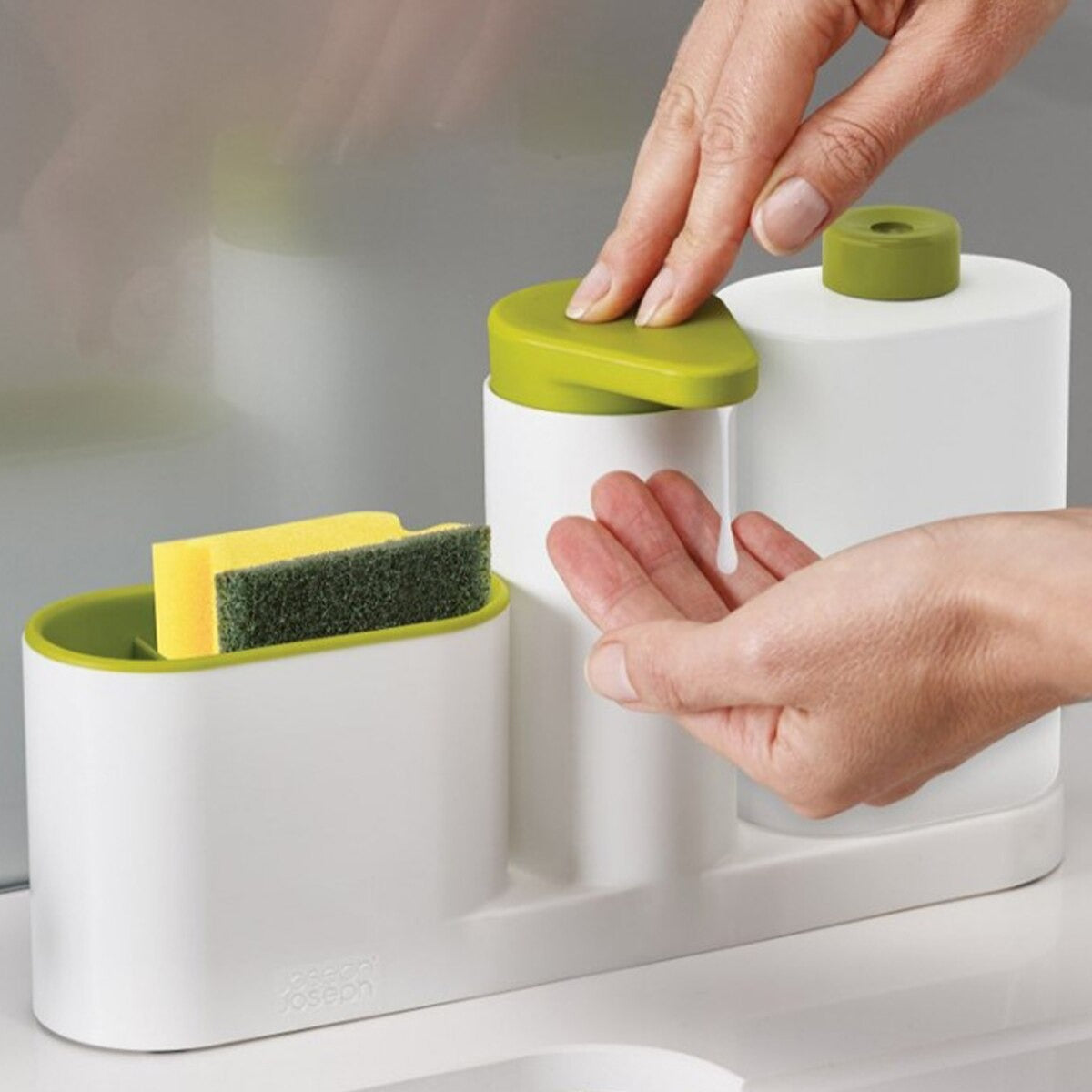 3 In 1 Multifunctional Sink Tidy Plastic Caddy Sponge Holder