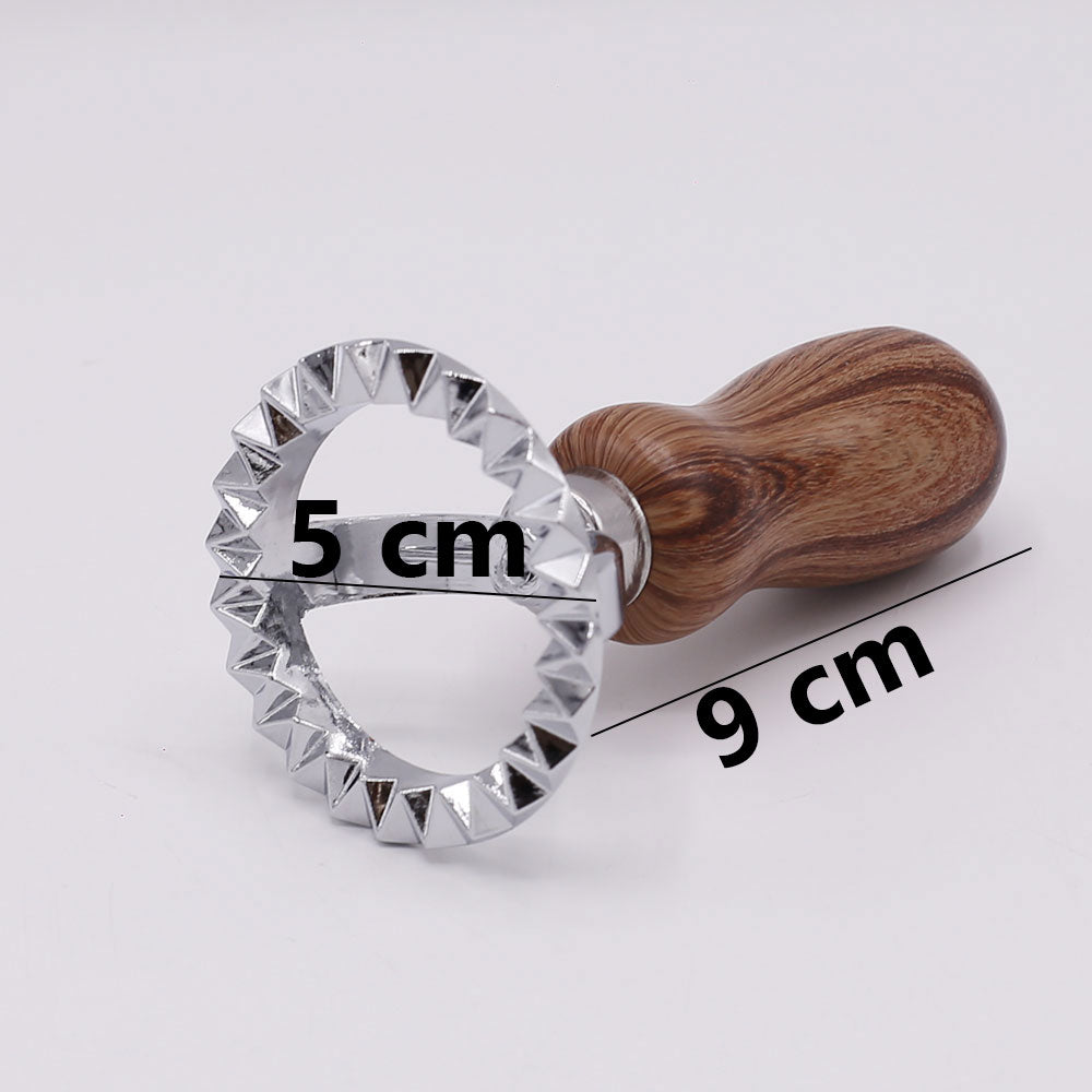 Round Dessert Pastry Dumpling Wrapper Mold with Wooden Handle Small